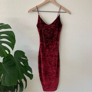 Revamped, Velvet red dress, Size XS
